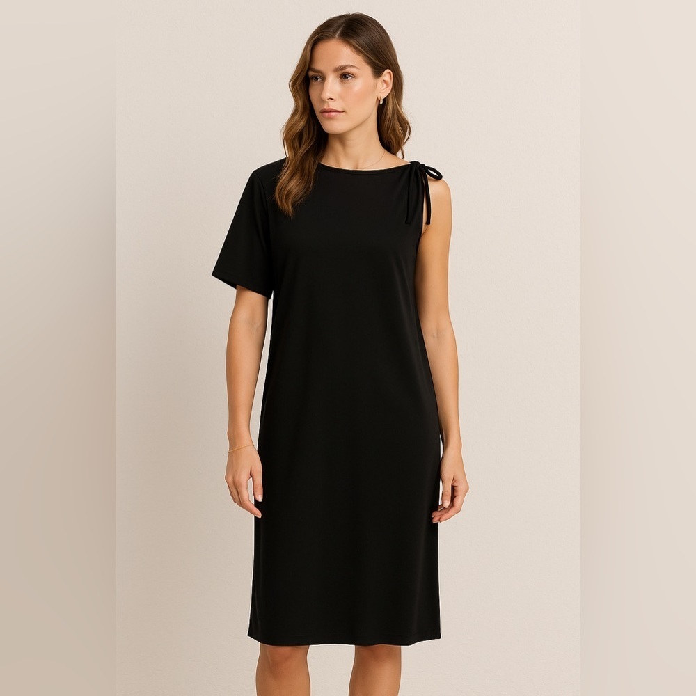 ZARA Trafaluc One-Shoulder Long Sleeve Dress – Black | Women’s Medium - Picture 2 of 12